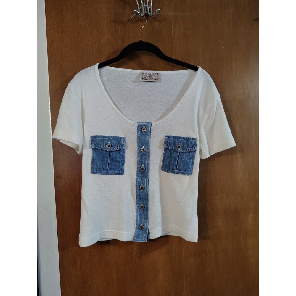Grass Raggs Shirt OSFA White Single Stich Natural Sustainability USA Denim